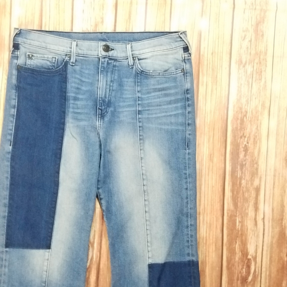 Vintage True Religion Jeans 33 Stovepipe Medium/Dark Wash Sand Blasted Raw Hem - Picture 9 of 14